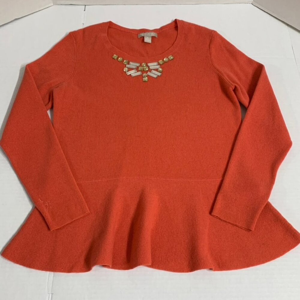 Banana Republic womens XL orange sweater long sleeve